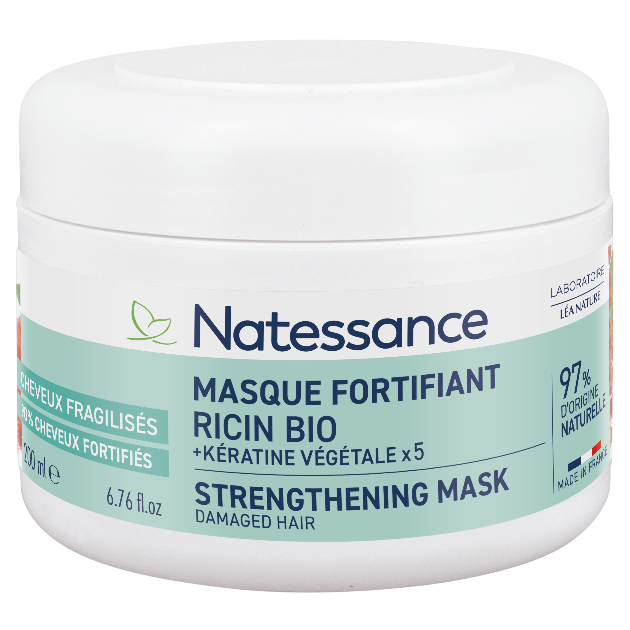 Masque capillaire fortifiant Ricin Bio & Kératine végétale 200ml