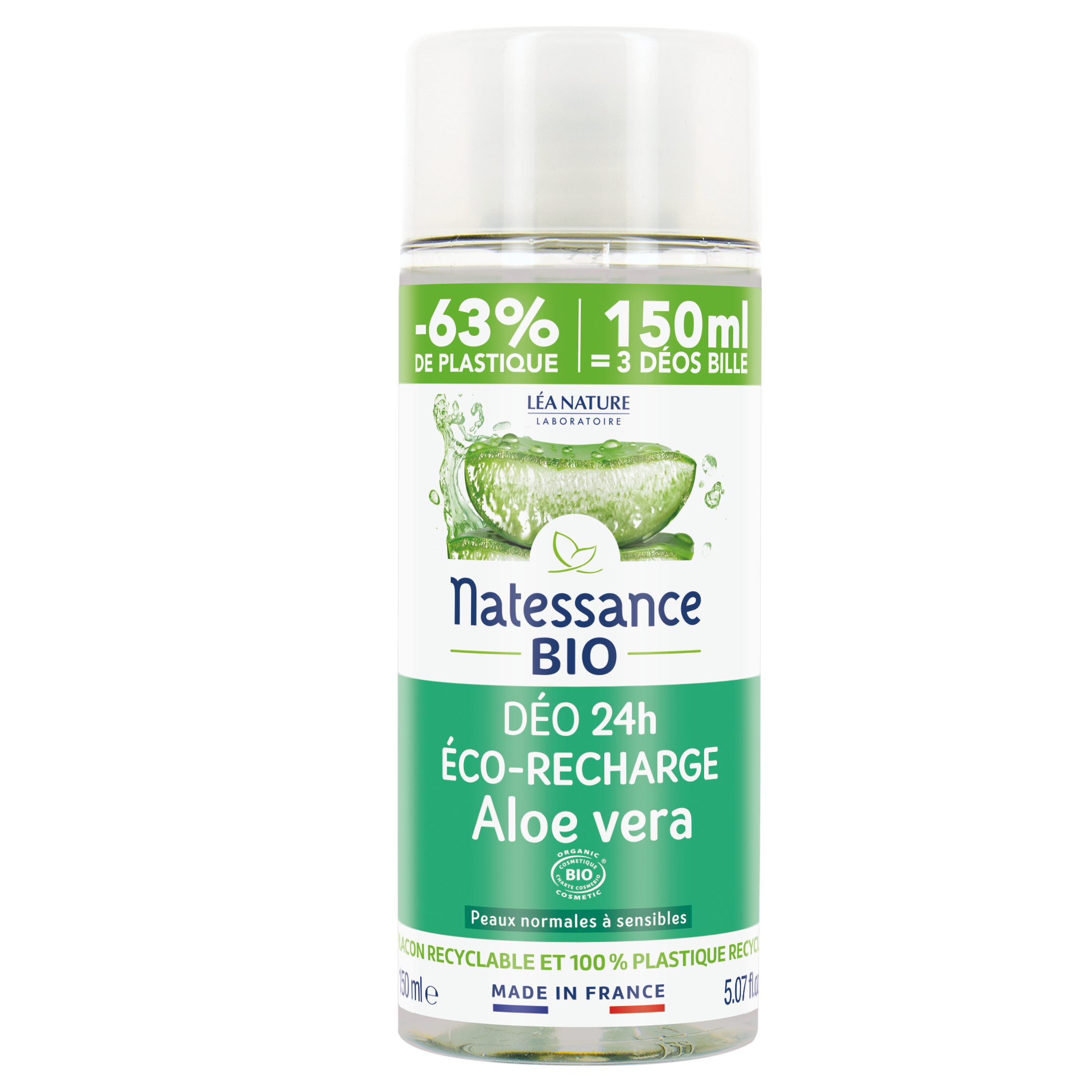 Recharge Déodorant 24h Aloe Vera Bio 150ML