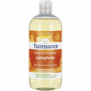 Huile de massage camphrée Natessance