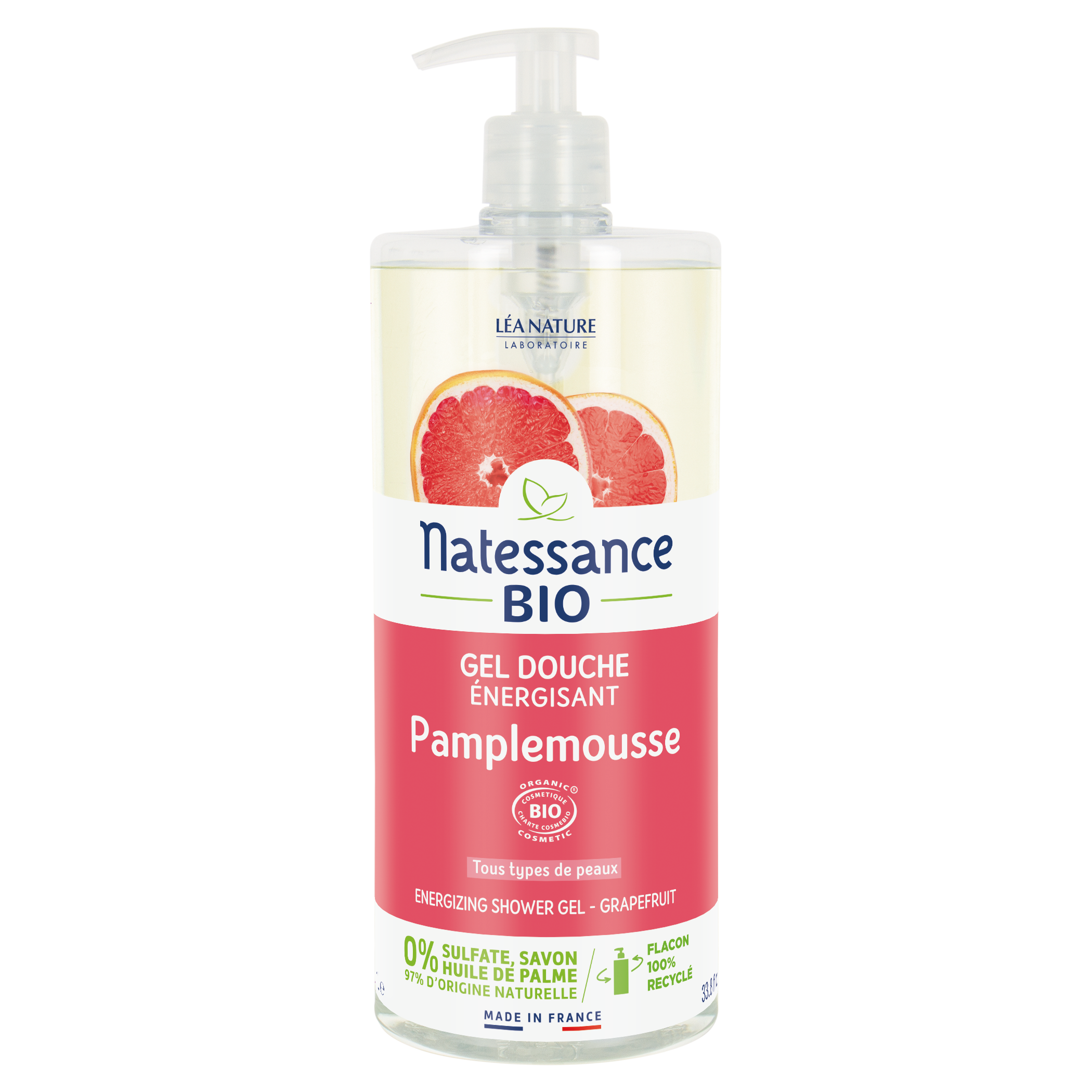 Gel douche Pamplemousse bio Natessance