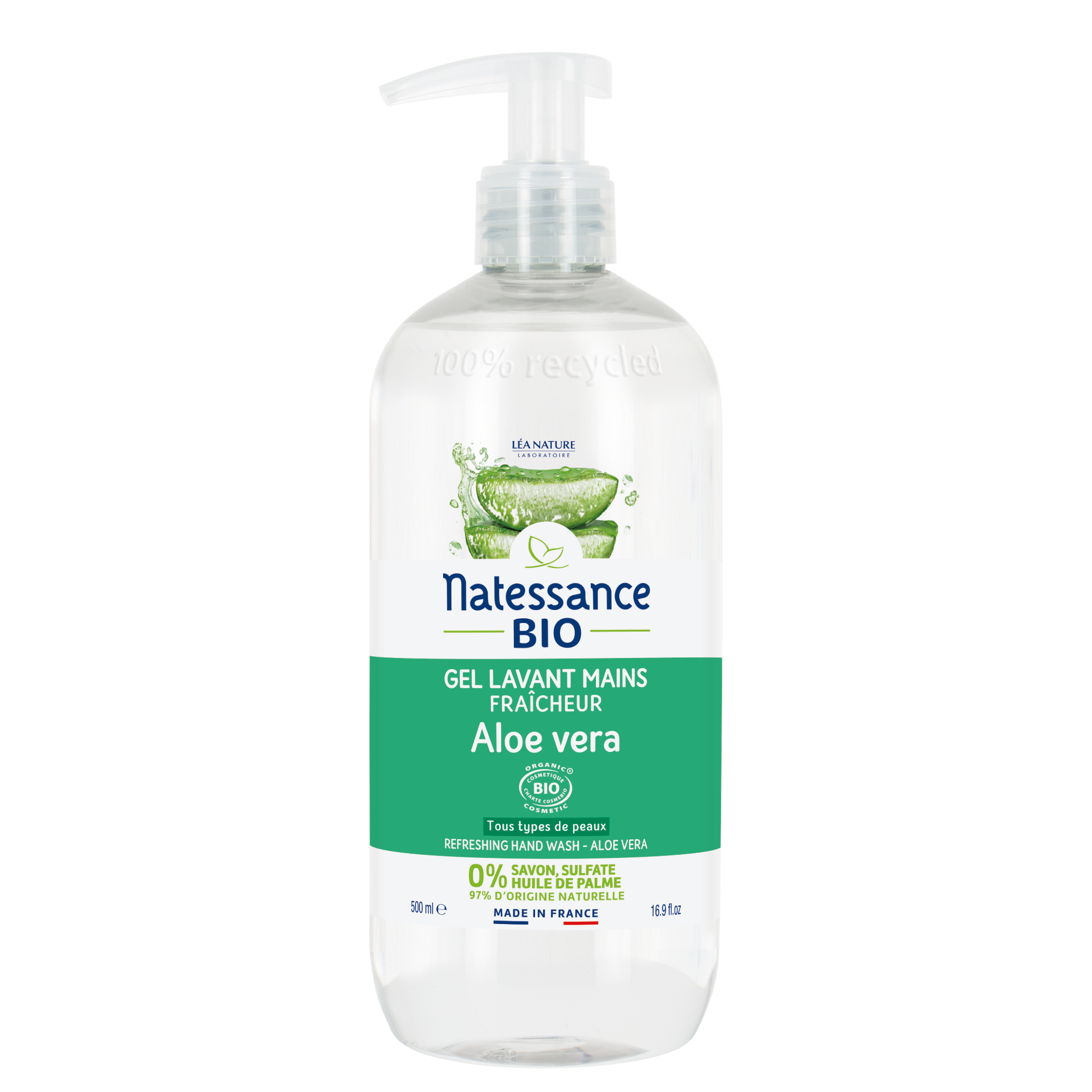 Gel lavant mains Aloe Vera Bio Natessance