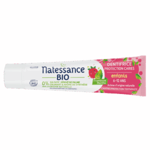 Dentifrice enfant protection caries Natessance