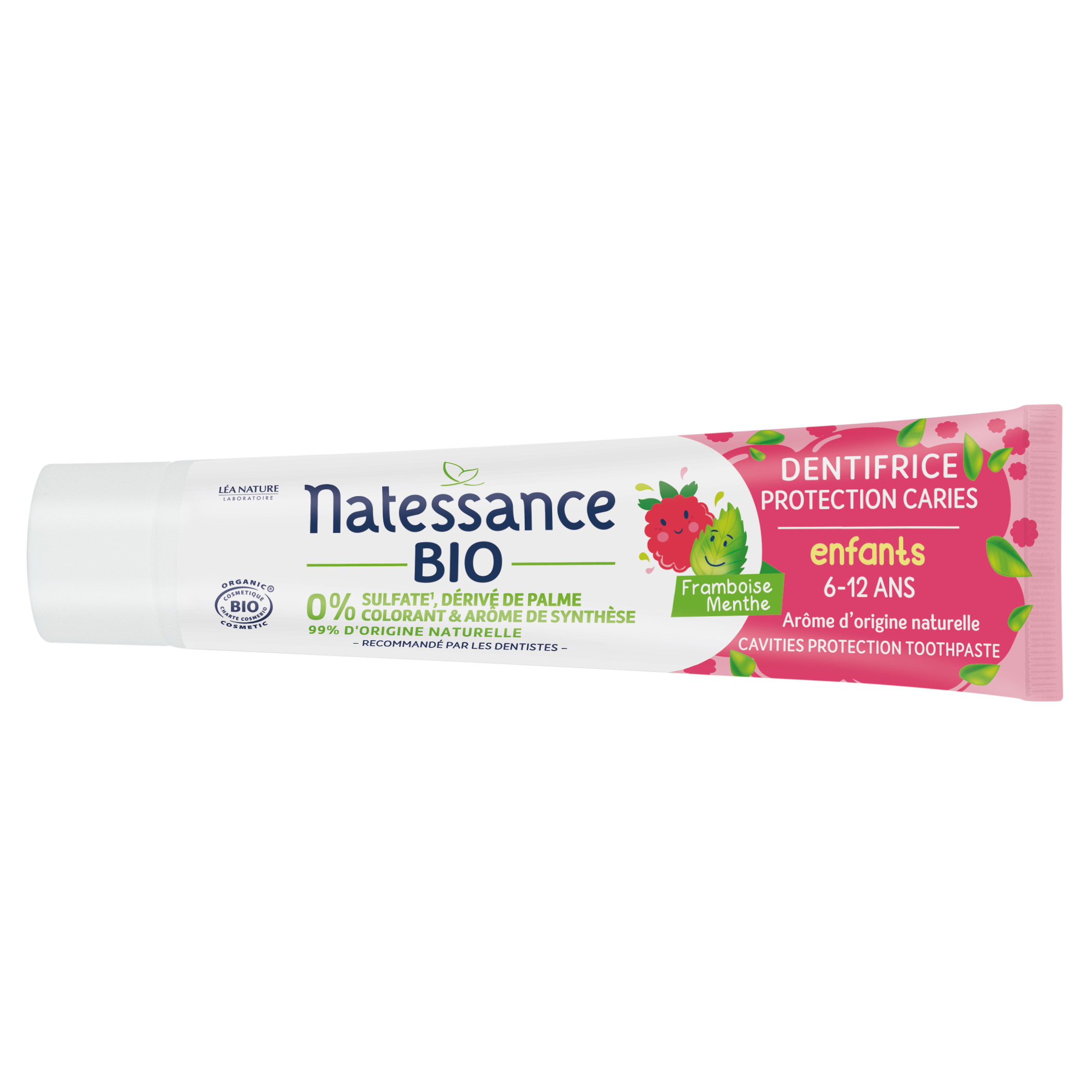 Dentifrice enfant protection caries Natessance