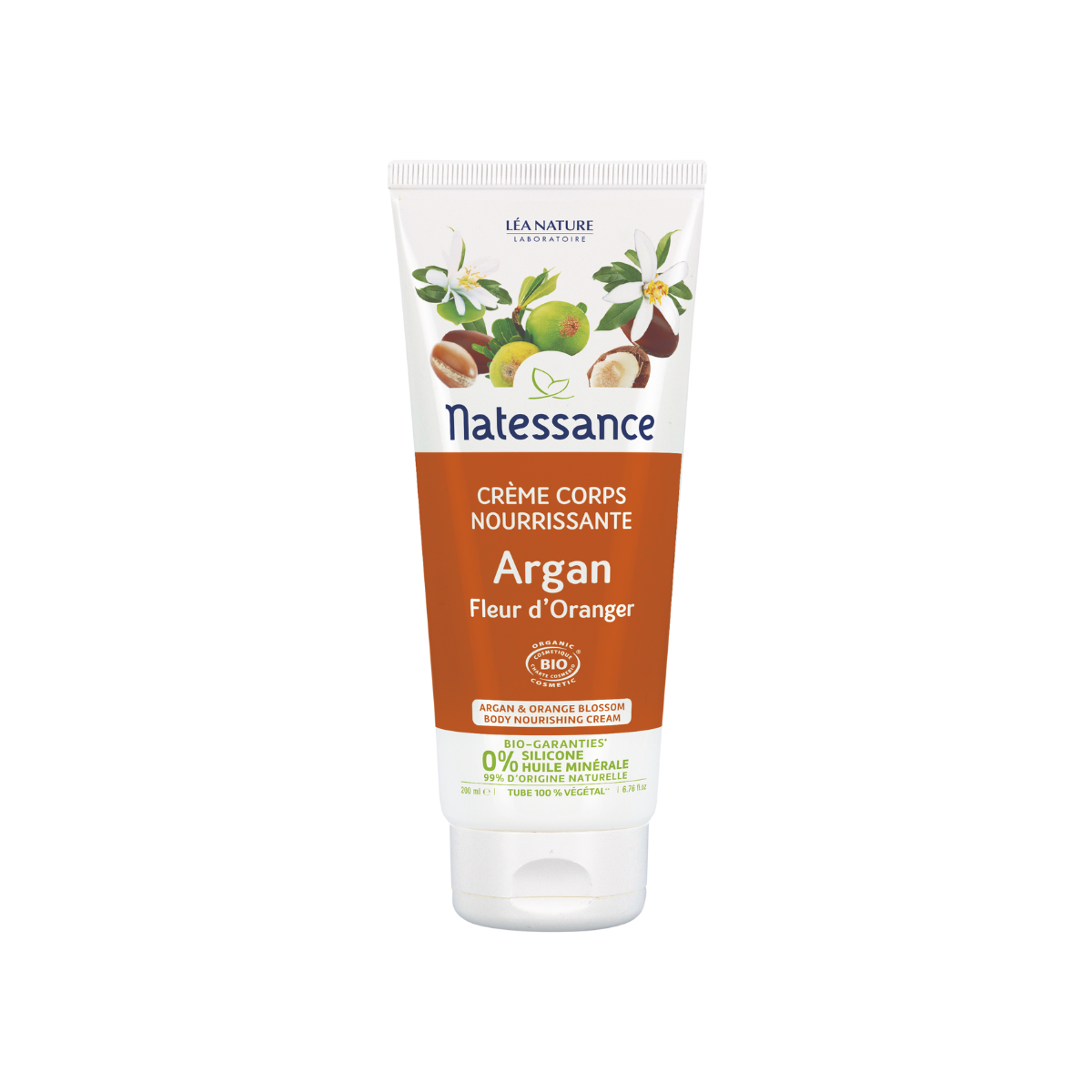 Crème corps nourrissante Argan Fleur d'Oranger Natessance