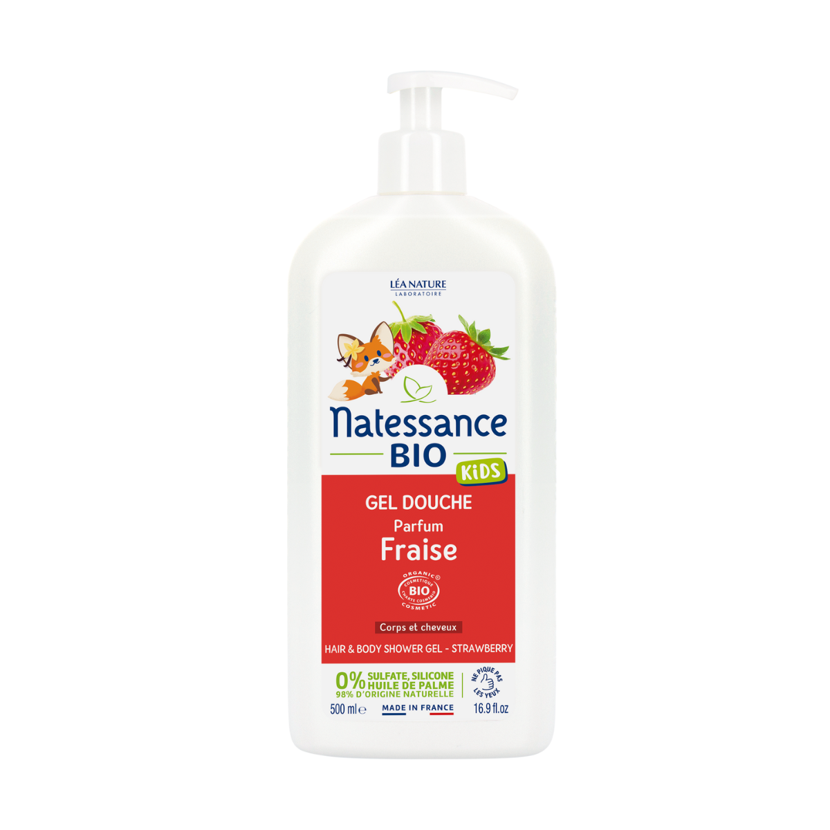 Gel douche Kids Vanille-Fraise bio Natessance