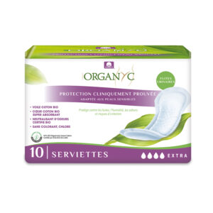 Serviettes extra fuites urinaires Organyc