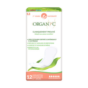Serviettes 1ers jours maternité Organyc