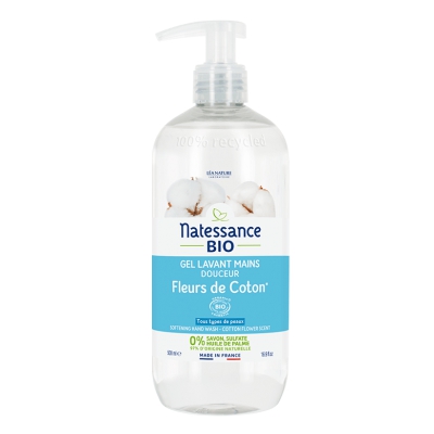 Gel lavant mains Fleurs de Coton bio Natessance