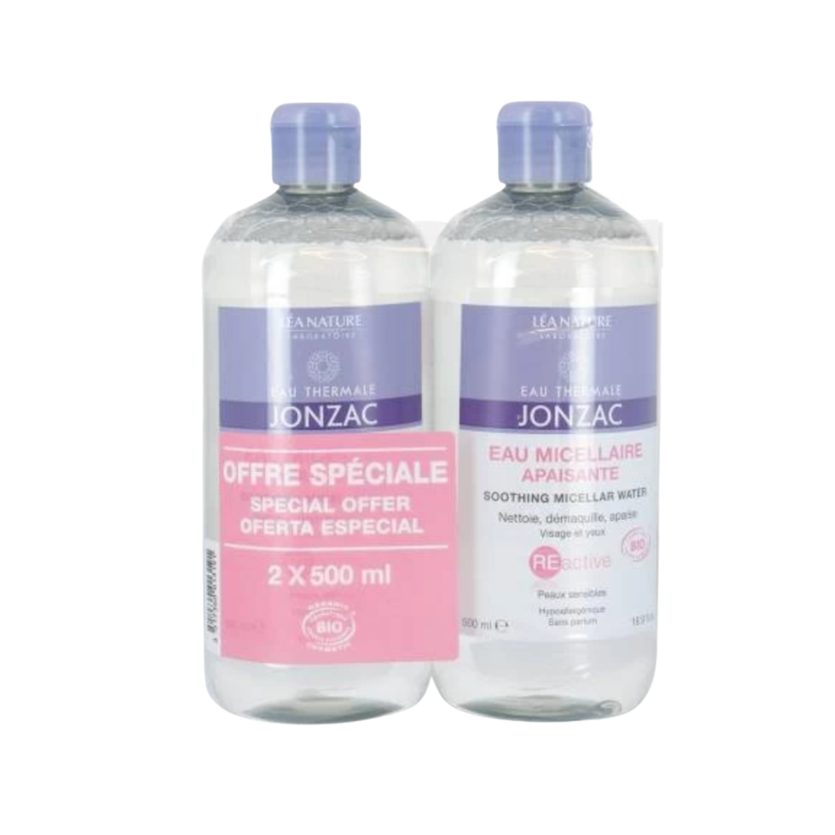 REACTIVE CONTROL Lot de 2 Eaux micellaires 500ml